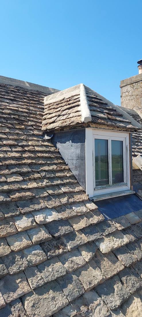 Cotswold stone dormer window with lime works
