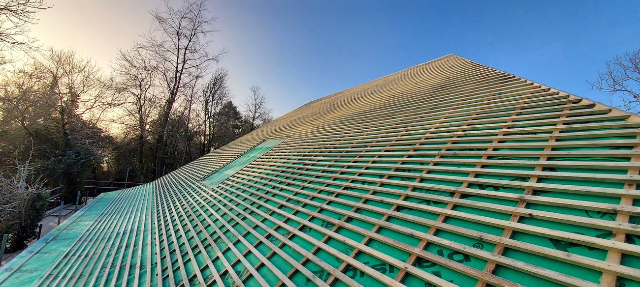 New batten plan and breather membrane before tiling